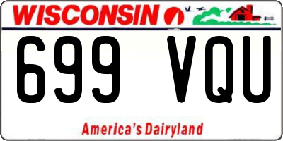 WI license plate 699VQU