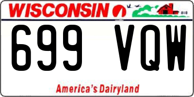 WI license plate 699VQW