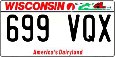 WI license plate 699VQX