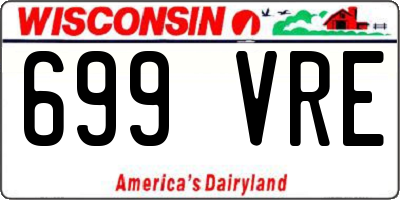 WI license plate 699VRE