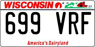 WI license plate 699VRF
