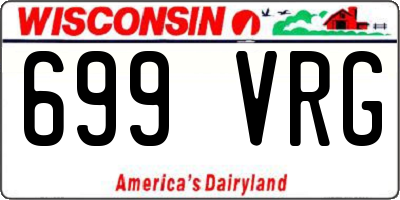 WI license plate 699VRG