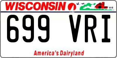WI license plate 699VRI