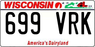 WI license plate 699VRK