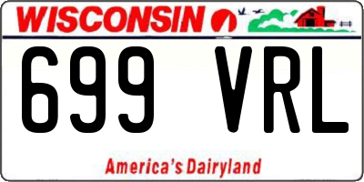 WI license plate 699VRL