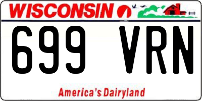 WI license plate 699VRN