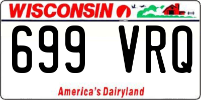 WI license plate 699VRQ