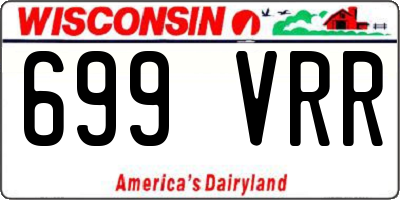 WI license plate 699VRR