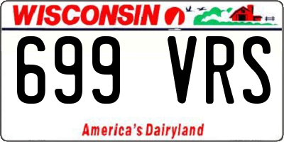 WI license plate 699VRS