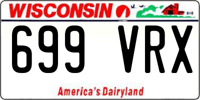 WI license plate 699VRX