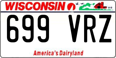 WI license plate 699VRZ