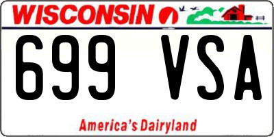 WI license plate 699VSA