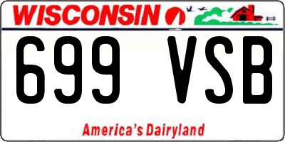 WI license plate 699VSB