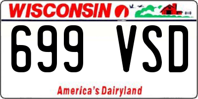WI license plate 699VSD