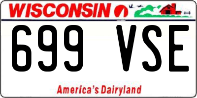 WI license plate 699VSE