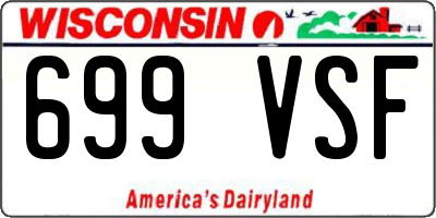 WI license plate 699VSF