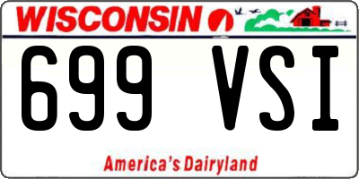 WI license plate 699VSI