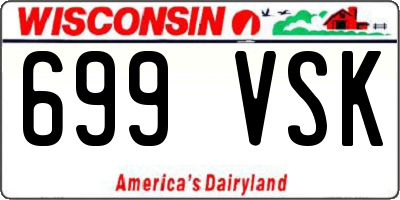 WI license plate 699VSK
