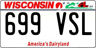 WI license plate 699VSL