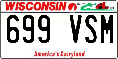 WI license plate 699VSM