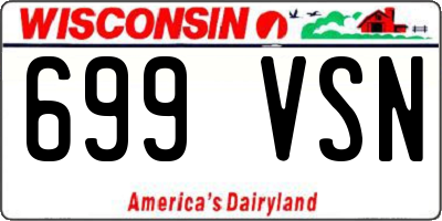 WI license plate 699VSN