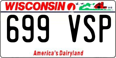 WI license plate 699VSP