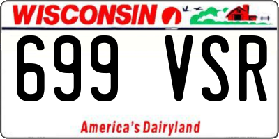 WI license plate 699VSR