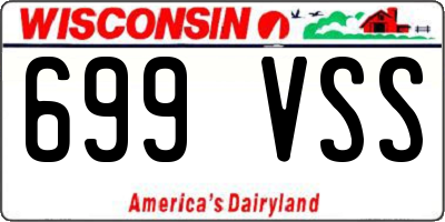 WI license plate 699VSS