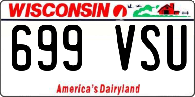 WI license plate 699VSU
