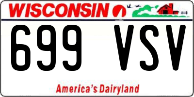 WI license plate 699VSV