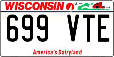WI license plate 699VTE