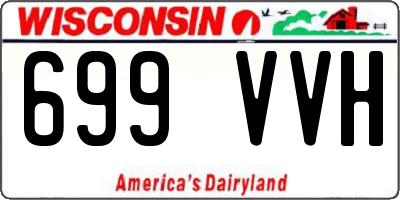 WI license plate 699VVH