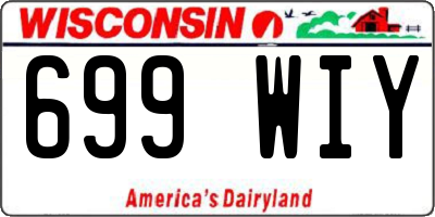 WI license plate 699WIY