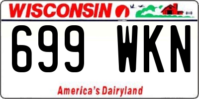 WI license plate 699WKN