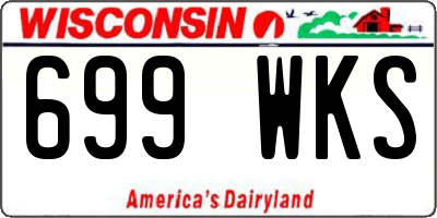 WI license plate 699WKS