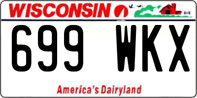 WI license plate 699WKX