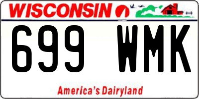 WI license plate 699WMK