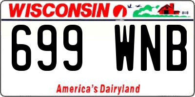 WI license plate 699WNB