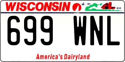 WI license plate 699WNL
