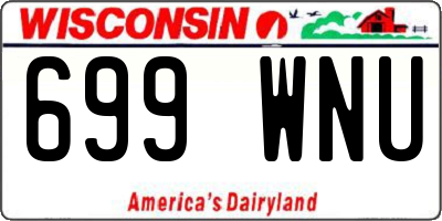 WI license plate 699WNU