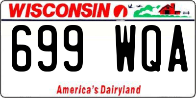 WI license plate 699WQA