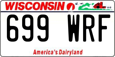 WI license plate 699WRF