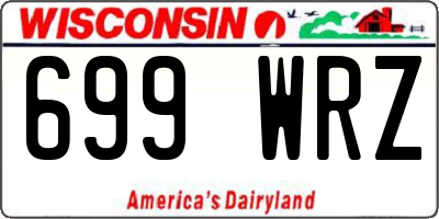 WI license plate 699WRZ