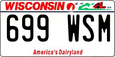 WI license plate 699WSM