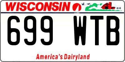 WI license plate 699WTB