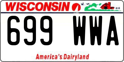 WI license plate 699WWA