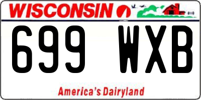 WI license plate 699WXB