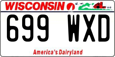 WI license plate 699WXD