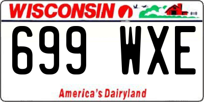 WI license plate 699WXE