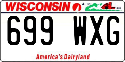 WI license plate 699WXG